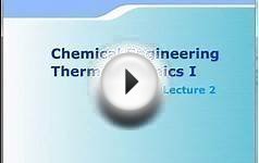 Chemical Engineering Thermodynamics I lecture on 26-8-2014