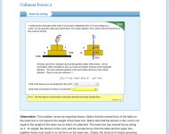 Screenshot of an activity on forces.