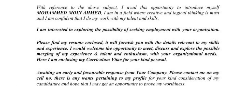 Cover Letter for Mechanical engineers