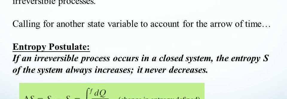 Entropy and second law of thermodynamics