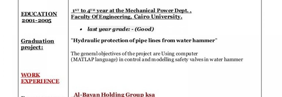 Mechanical Project Engineer Job Description