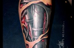 Biomechanical Tattoo Outlines