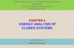 First law of Thermodynamics Closed Systems