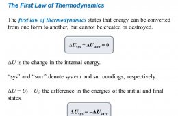 First law of Thermodynamics states