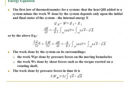 First law Thermodynamics equation