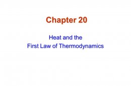 Heat and the first law of Thermodynamics