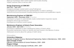 Mechanical Design Engineer Resume Samples