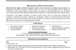 Sample Resume for Mechanical Design Engineer