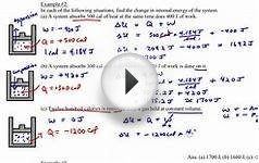 Chapter 15, Example #2 (First Law of Thermodynamics)