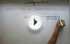 First Law of Thermodynamics, Lecture 2, Physics IIT JEE