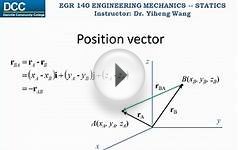 Statics Lecture 06: Position vector and force vector (revised)